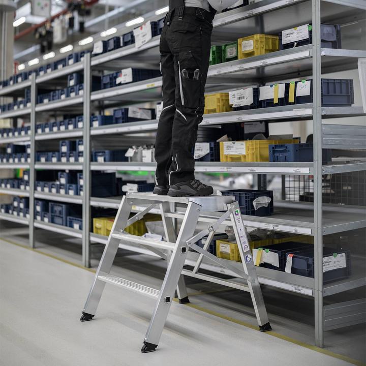 Produktbild Munk Klapppodest einseitig begehbar 2 Stufen + Plattform (Klapptritt, 80 cm)