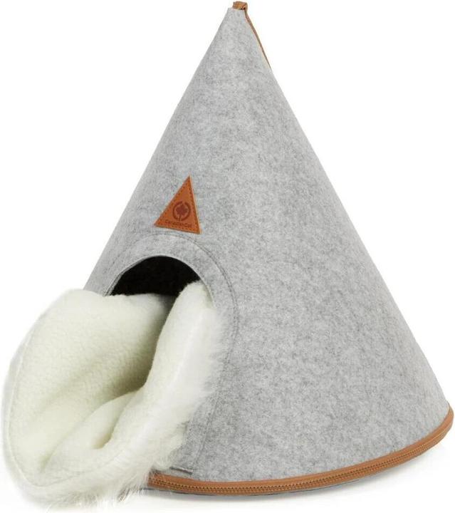CanadianCat Cat tent Cone (65 cm, Light grey)
