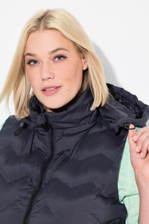Produktbild Ulla Popken HYPRAR Steppweste, wasserabweisend, Kapuze, Saum-Zipper (46, 48)