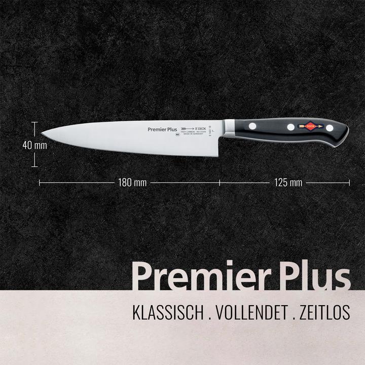 Actual product image F. Dick Dick Gyuutoo, Premier Plus Eurasia (knife with 18 cm blade, X50CrMoV15 stainless steel, 56° HRC) (18 cm)