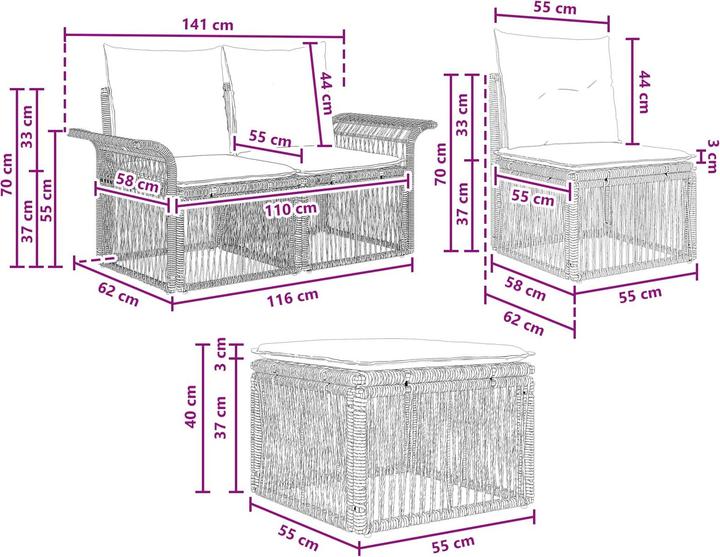Immagine prodotto vidaXL Gartensofa-set