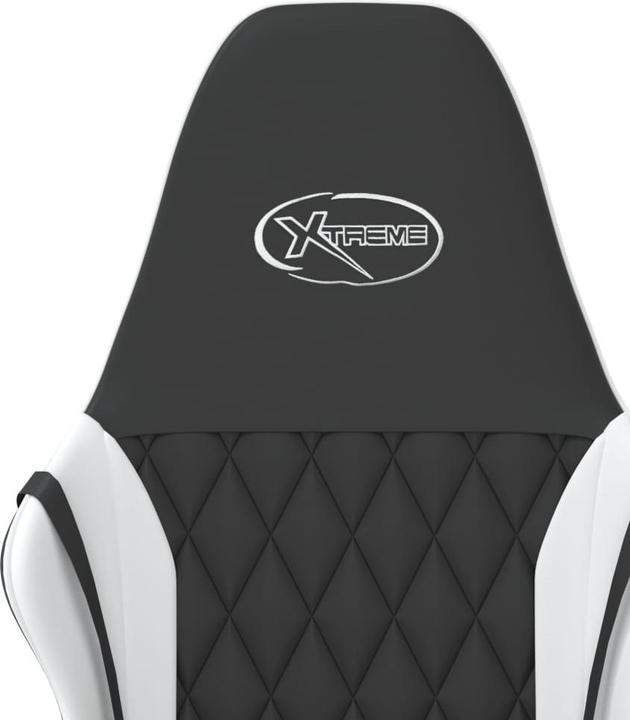 Image du produit vidaXL Gaming-Stuhl Schwarz und Weiss Kunstleder,Farbe: Schwarz