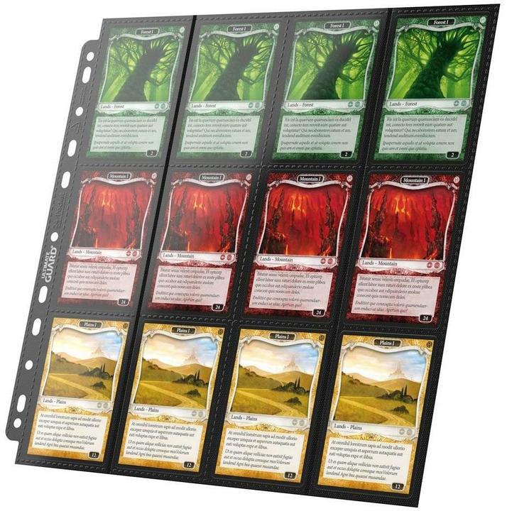 Produktbild Ultimate Guard Ordner-Einlagen 24-Pocket QuadRow Pages Schwarz 10 Stk