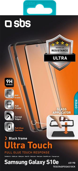 Actual product image SBS Full Glue glass screen protector with applicator for Samsung Galaxy S10e (1 pcs., Samsung Galaxy S10e)