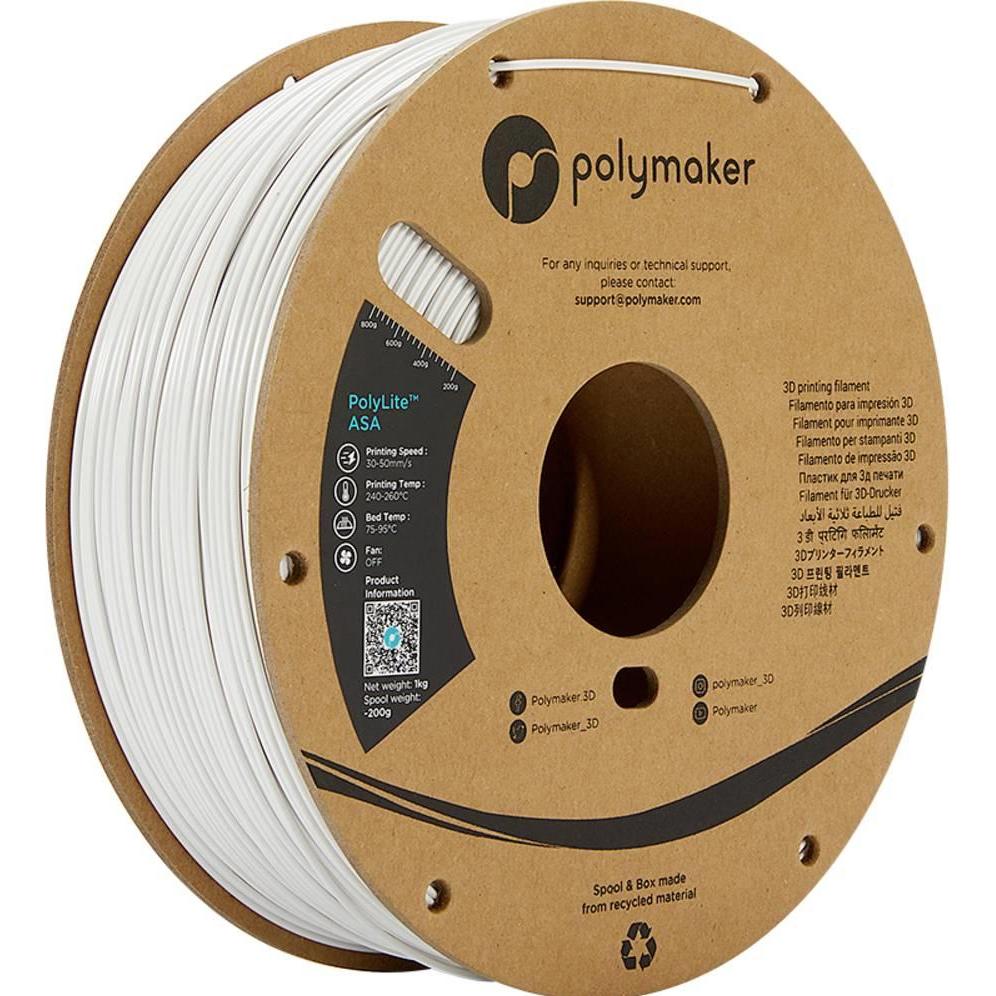 Thumbnail - Polymaker PF01011 PolyLite Filament ASA UV-beständig, witterungsbeständig, hitze (ASA, 2.85 mm, 1000 g, Weiss), 3D Filam...