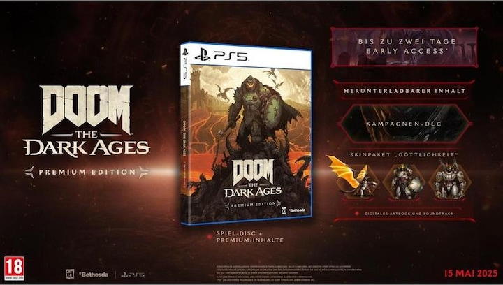 Immagine prodotto Bethesda DOOM: The Dark Ages - Premium Edition (PS5, DE, EN, FR)