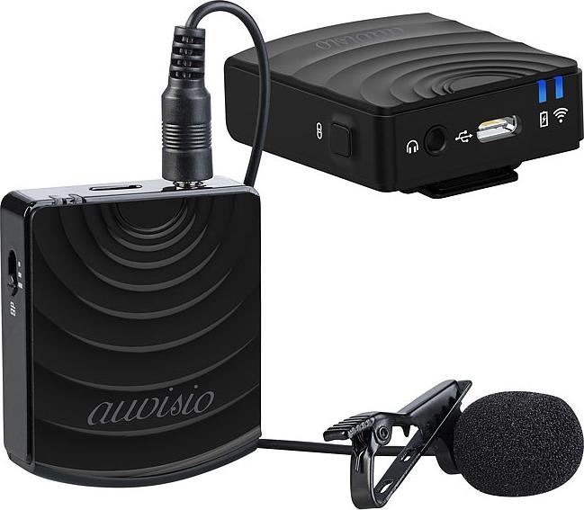 Immagine prodotto Auvisio Radio microfono con ricevitore per connessione jack 3,5 mm, 2,4 GHz, 25 m