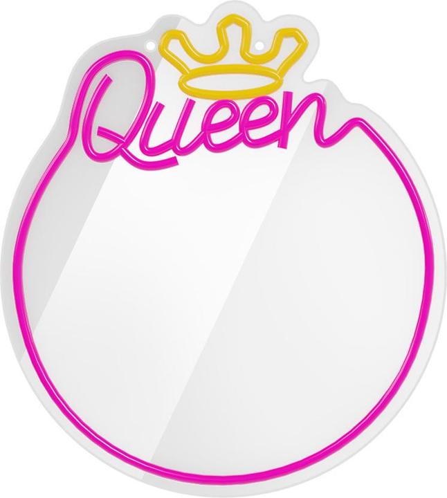 Forever Light Neon MIRROR LED QUEEN warm wit roze FMNE04