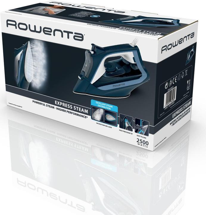 Immagine prodotto Rowenta Express Steam DW4308 Ferro da stiro Microsteam 300 Laser Base Plate (2500 W, 150 g/min)