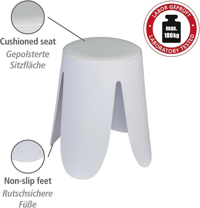 Produktbild Wenko Hocker Comiso weiss matt
