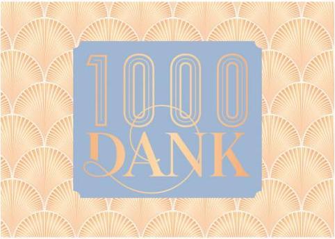 Cartolina postale Vintage Art 1000 Grazie