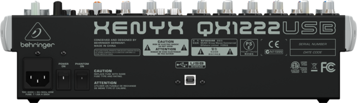 Image du produit Behringer Xenyx Qx1222usb (Studio et mixeur live)