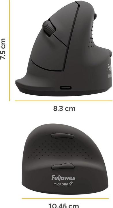 Produktbild Fellowes Breyta Plus+ Ergonomische Maus (Kabelgebunden, Kabellos)