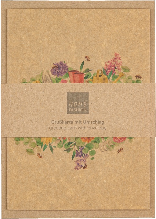 Image du produit Home Fashion Carte de voeux 10.5x14.8 cm, "Bee Happy