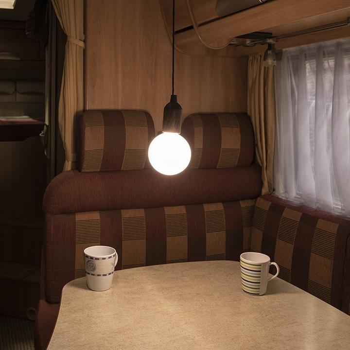 Produktbild ProPlus Retrolampe XL Holzmotiv mit Kordel (50 lm)