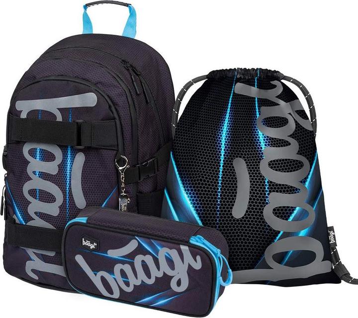 Produktbild Baagl Schulrucksack 3 Teilig, Skate Flowers