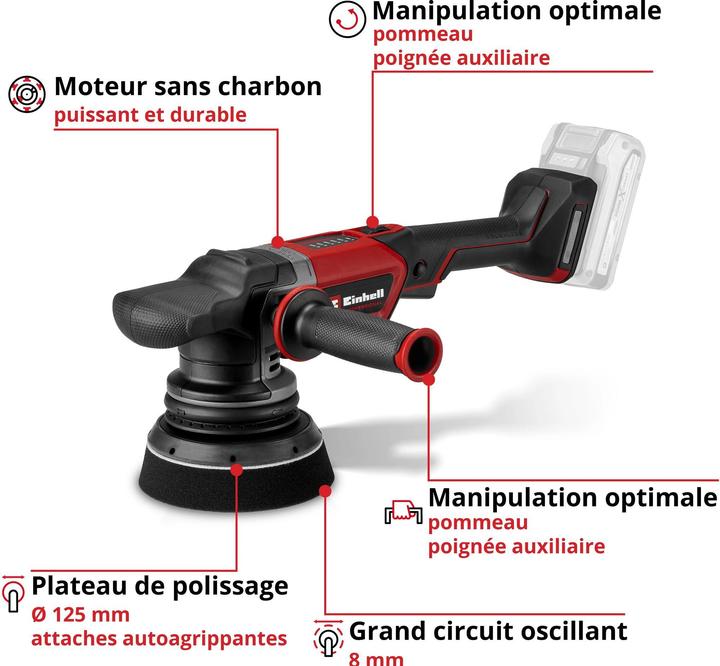 Image du produit Einhell CP-EP 18/125 Li (Ponceuse excentrique)