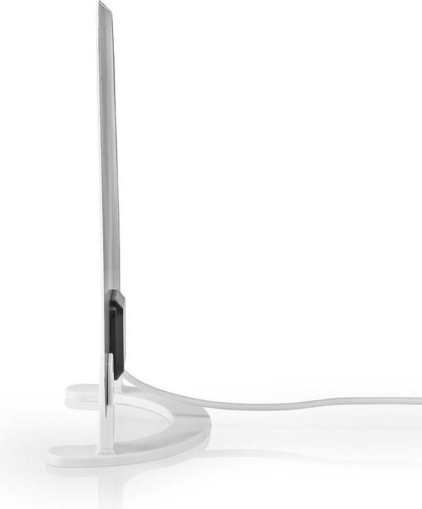 Actual product image Nedis Indoor antenna Active FM/UHF/VHF Reception range: 0-25 km LTE700 Gain dBi (with antenna cable) (Indoor antenna, 30 dB, UKW / MW / LW, DAB/ DAB+, DVB-T / -T2)