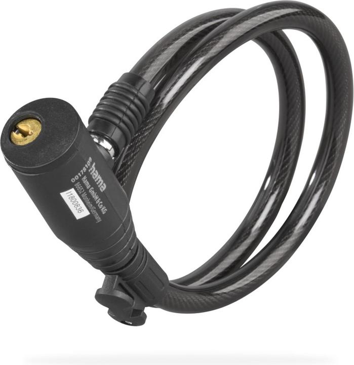 Produktbild Hama Fahrrad-Kabelschloss, 65 cm, Schwarz (65 cm)