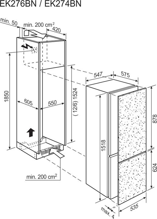 Immagine prodotto Electrolux EK276BNRSW (226 l)