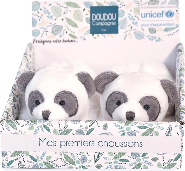 Doudou et Compagnie Unicef Footies met rammelaar Panda 0-6M
