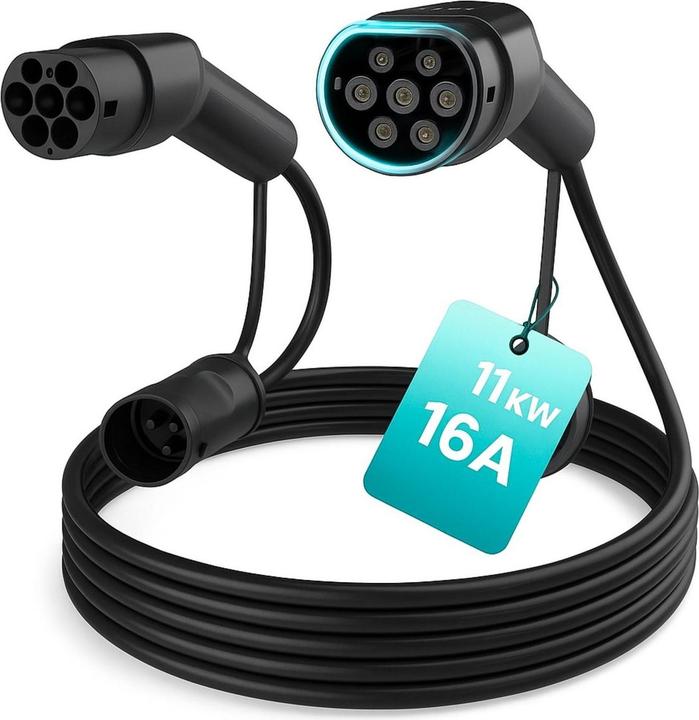 Sekraft Ladekabel Type 2, 16 A, 11 kW, 5 meter (11 kW, 16 A, 5 m)