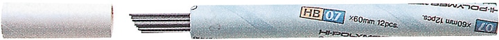 Pentel Pencil leads Super 0.7mm C727-HB black/12 pieces (0.70 mm, HB, 12 x)
