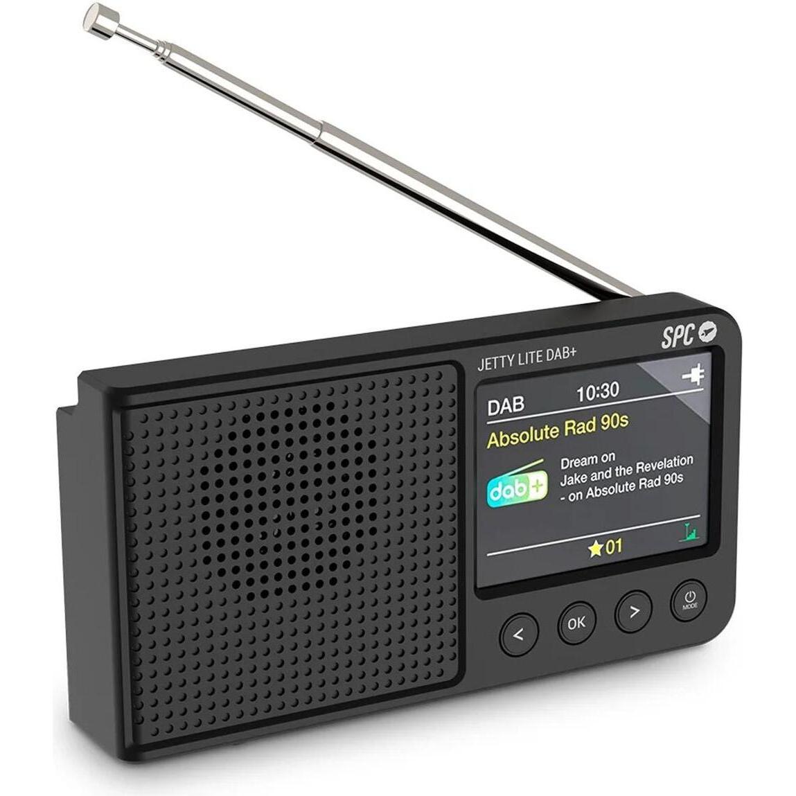 SPC Transistor-Radio JETTY LITE DAB 4591N Schwarz Retro (DAB, FM), Radio, Nero