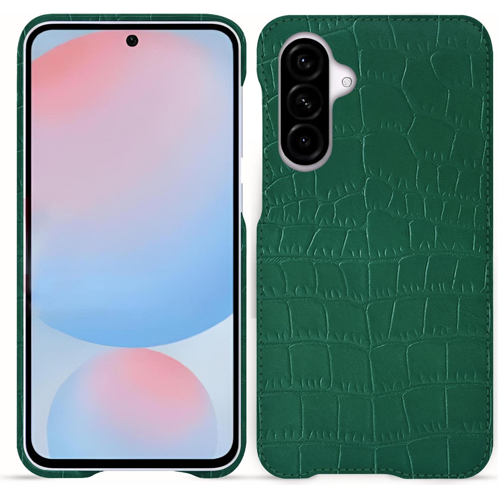 Noreve Lederschutzhülle (Samsung Galaxy A55), Smartphone Hülle, Grün
