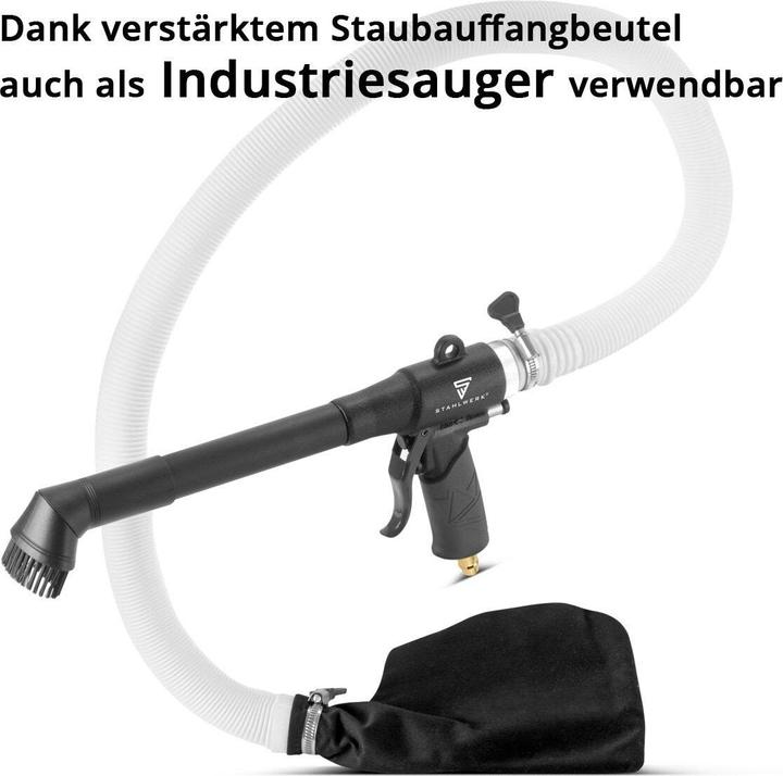 Immagine prodotto Stahlwerk Pistola di aspirazione/soffiaggio ad aria compressa DSB-90 ST Pistola di pulizia reversibile