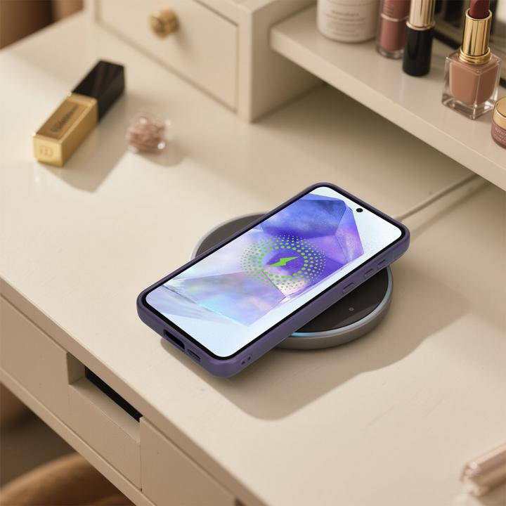 Produktbild Cadorabo Samsung Galaxy A55 5G Hülle kompatibel mit MagSafe Glitzer Case (Samsung Galaxy A55)