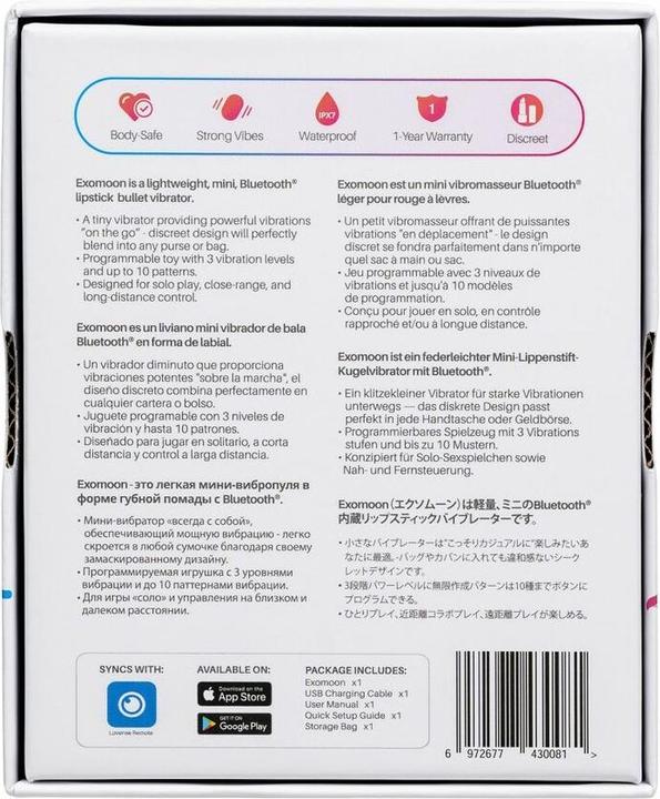 Actual product image Lovense Exomoon Lippenstift-Vibrator