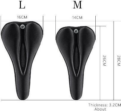 Actual product image Rockbros LF047-S silicone gel bicycle seat cover size M - black