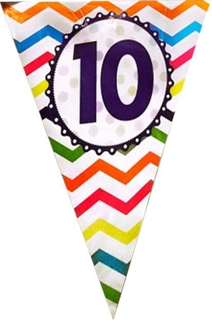 Immagine prodotto Creative Party Carta 10° Compleanno Bandierine