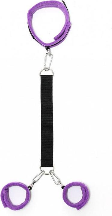 Actual product image Rimba Soft Bondage Collar with Handcuff