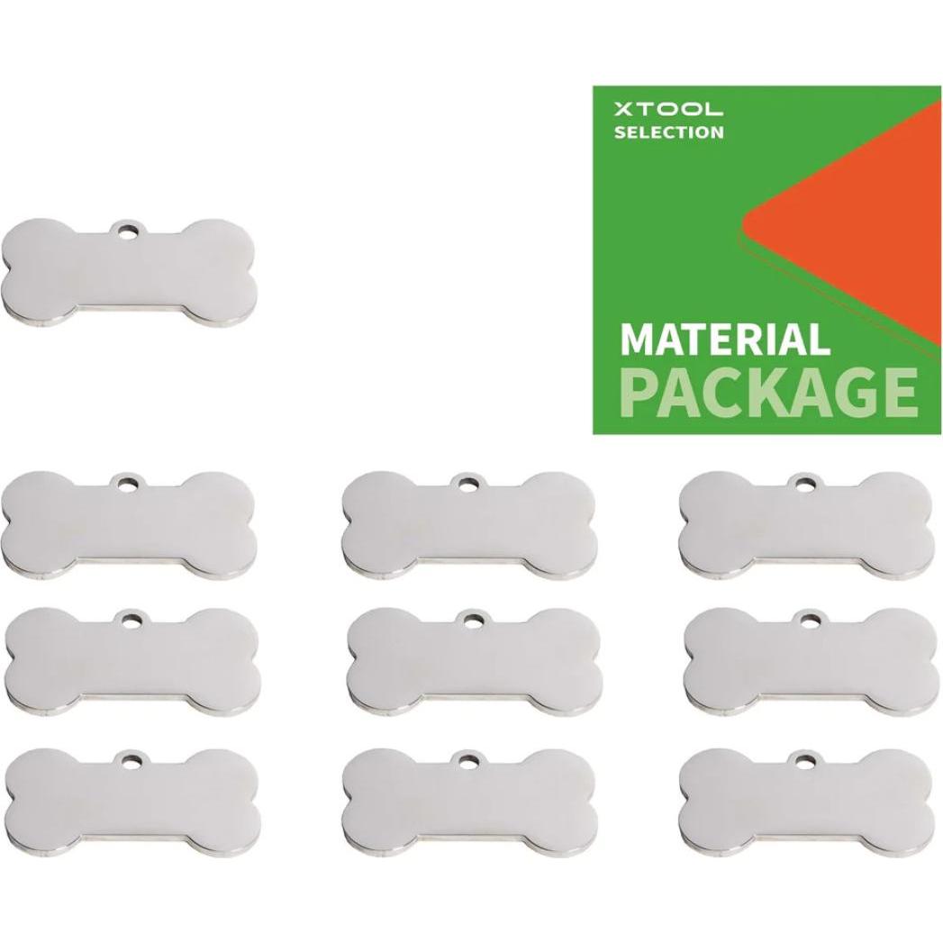 XTool Bone-Shaped Stainless Steel Dog Tag - 10 pcs, 3D Drucker Zubehör