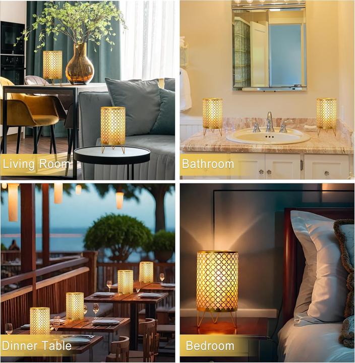 Produktbild Trirocks 2er-Set Batteriebetriebene Tischlampe mit Timer