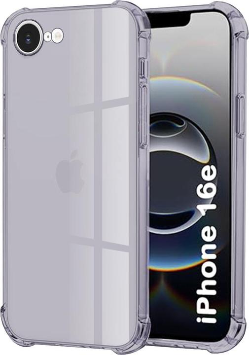 Actual product image Techsuit - Shockproof Clear Silicone - iPhone 16e - Smoke Black (Apple iPhone 16e)