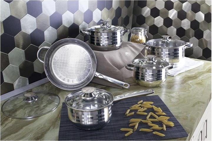 Immagine prodotto Blaumann Topfset Edelstahl Gourmet Line (Set di pentole e padelle da cucina, Acciaio inossidabile)