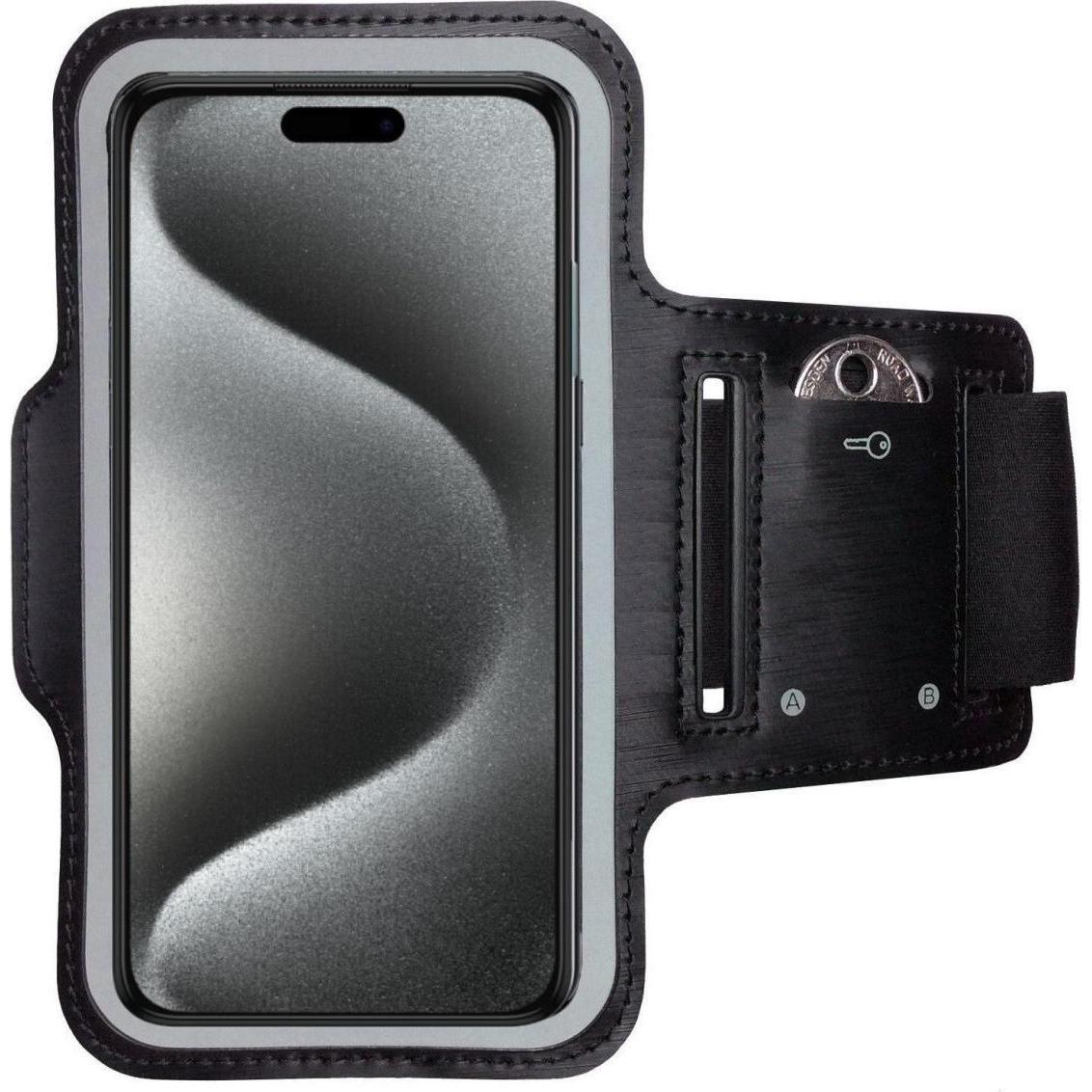 CoverKingz Sportarmband für Apple iPhone 15 Pro, Smartphone Sportarmband, Schwarz