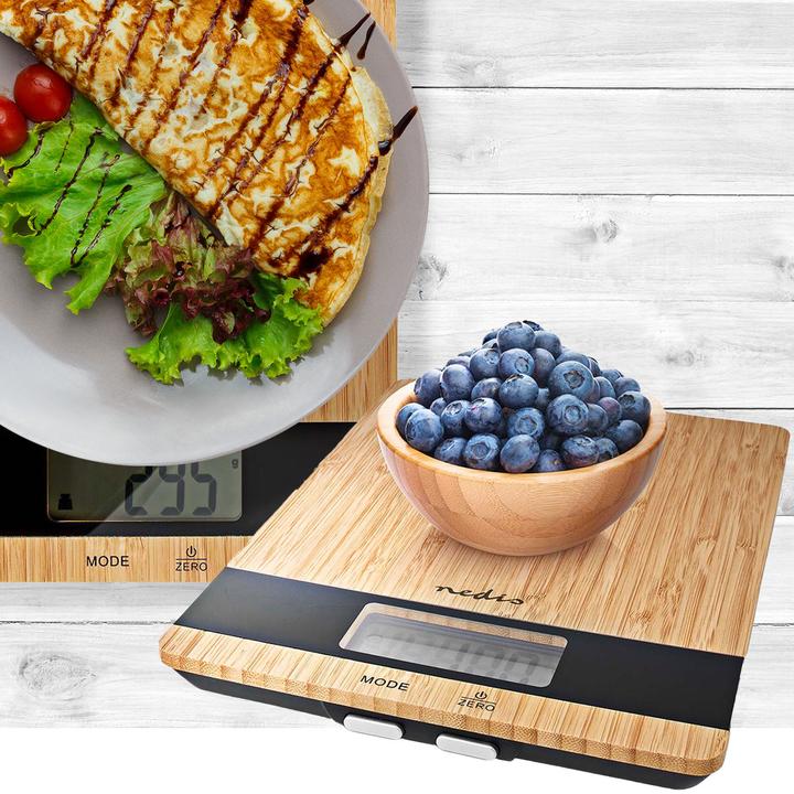 Actual product image Nedis Kitchen Scales Digital Wood/Plastic Wood Wood