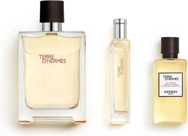 Produktbild Hermès Hermes Terre D'Hermes Geschenkset - Enthält 100ml Edt Spray, 15ml Edt Spray und 40ml Duschgel (Parfum Set)