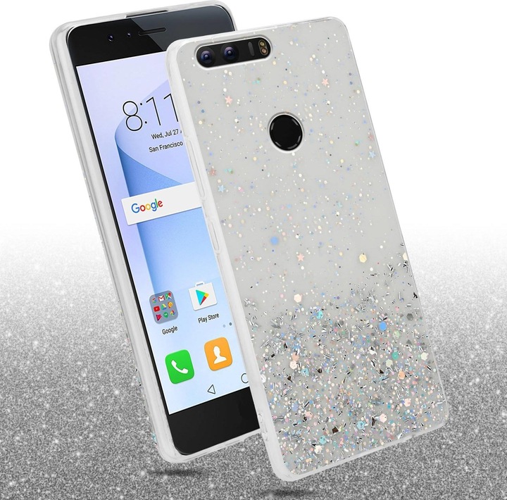 Actual product image Cadorabo TPU cover with glitter for Honor 8 / 8 PREMIUM (Fee 8 Premium)