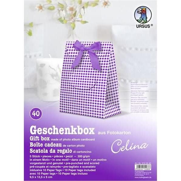 Thumbnail - Ursus, Geschenkverpackung, Geschenkbox Celina 9,5x12,5x5cm VE=5 Stück Motiv: 40 (Geschenkbox, 5 x)
