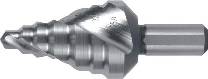 Image du produit Ruko Foret étagé 6-25mm HSS Rainure hélicoïdale Z.2 Étapes 7 (6, 9, 12, 16, 20, 22,5, 25 mm)