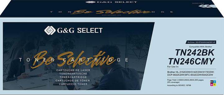 Actual product image G&G Toner replaces Brother TN-242BK/TN-246CMY Compatible Combi-Pack Black, Cyan, Magenta, Yellow TN- (FC)