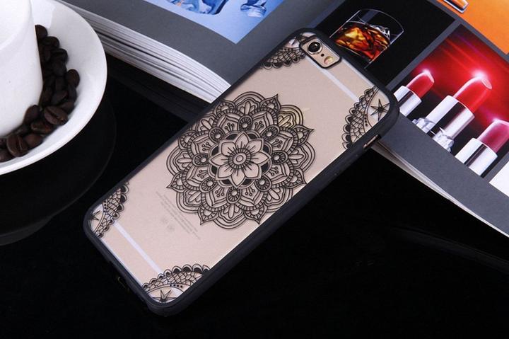 Produktbild König Design Apple iPhone SE 2022 Handyhülle Mandala Case Cover Schutzhülle Bumper Schwarz