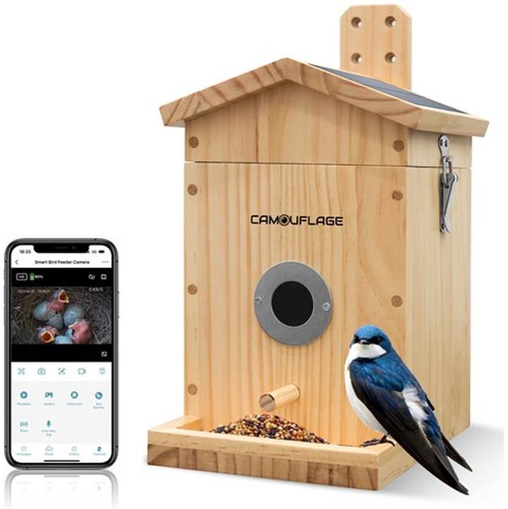 Actual product image WildcameraXL Camouflage bird house EZ Nesteye, Basic colour: Brown, Species: Bird