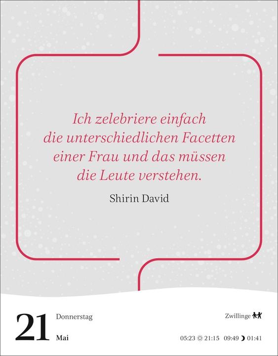 Produktbild Harenberg Starke Worte von starken Frauen Tagesabreisskalender 2026 (Deutsch)
