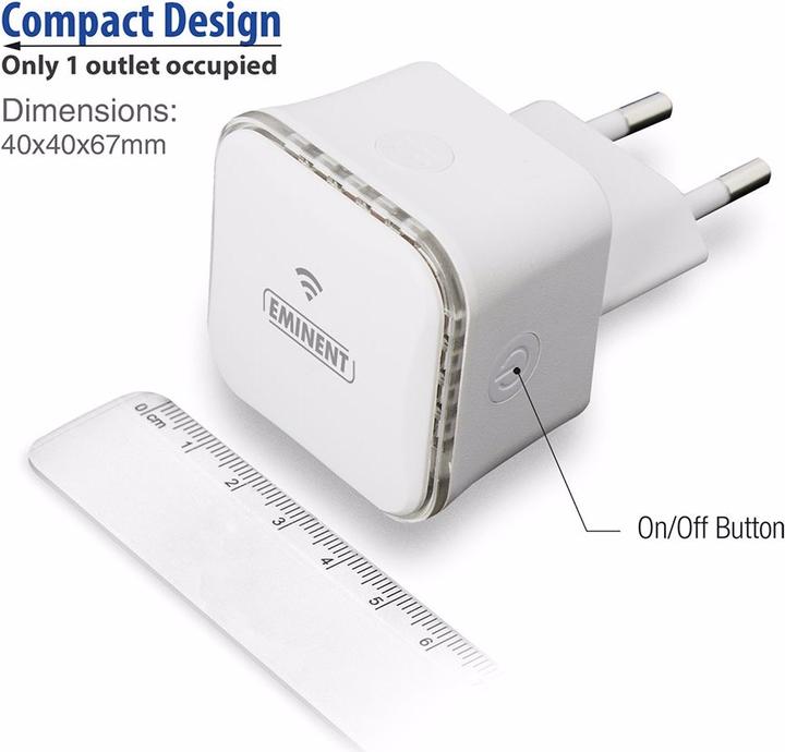 Actual product image Eminent EM4594 Wi-Fi Range Extender (300 Mbit/s)